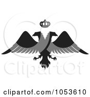 Black Silhouetted Double Headed Eagle And Crown