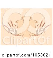 Royalty Free Vector Clip Art Illustration Of A Beige Background Of A Banner With Wheat by Any Vector