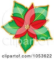 Christmas Poinsettia Sticker