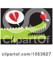 Poster, Art Print Of Bird And Alligator In Love