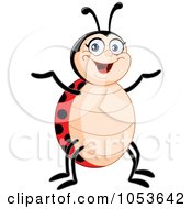 Royalty Free Vector Clip Art Illustration Of A Happy Ladybug by yayayoyo