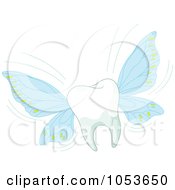 Royalty-Free Vector Clip Art Illustration of a Flying Tooth by Pushkin #COLLC1053650-0093