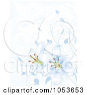 Poster, Art Print Of Blue Easter Lily Background
