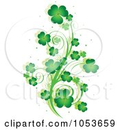Poster, Art Print Of Green St Patricks Day Shamrock Vine Design Element