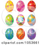 Royalty Free Vector Clip Art Illustration Of A Digital Collage Of Patterned Easter Eggs
