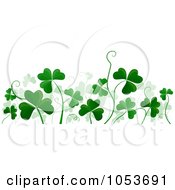 Poster, Art Print Of Border Of Clovers And Tendrils