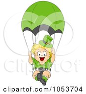 Cute Leprechaun Toddler Parachuting