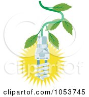 Poster, Art Print Of Spiral Fluorescent Lightbulb Hanging From A Tree