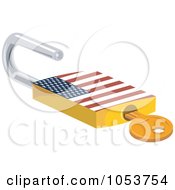 Royalty Free Vector Clip Art Illustration Of An Open American Padlock by patrimonio