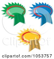 Royalty Free Vector Clip Art Illustration Of A Digital Collage Of Rosette Award Ribbons