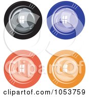 Royalty Free Vector Clip Art Illustration Of A Digital Collage Of Four Lens Buttons
