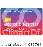 Poster, Art Print Of Gradient Blue To Red Credit Card