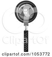 Royalty Free Vector Clip Art Illustration Of A Black Magnifying Glass