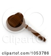 Royalty Free 3d Clip Art Illustration Of A 3d Judge Gavel by BNP Design Studio