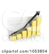 Royalty Free 3d Clip Art Illustration Of A 3d Graph With An Arrow by BNP Design Studio