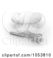 Royalty Free 3d Clip Art Illustration Of A 3d Chef Hat And Whisk