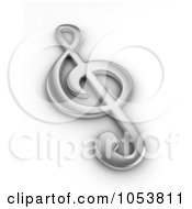 Poster, Art Print Of 3d Silver Clef