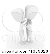 Royalty Free 3d Clip Art Illustration Of A 3d Ivory White Couple Dancing
