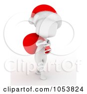 Poster, Art Print Of 3d Ivory White Man Santa