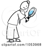 Royalty Free Vector Clip Art Illustration Of A Stick Man Searching
