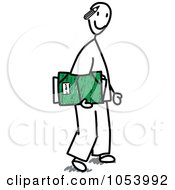 Royalty Free Vector Clip Art Illustration Of A Stick Salesman