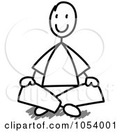 Royalty Free Vector Clip Art Illustration Of A Stick Man Sitting