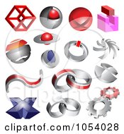 Royalty Free Vector Clip Art Illustration Of A Digital Collage Of 3d Logos