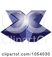 Poster, Art Print Of Blue X Logo