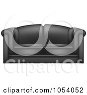 Poster, Art Print Of 3d Black Leather Couch