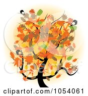 Poster, Art Print Of Birds In An Autumn Tree