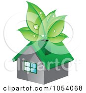 Poster, Art Print Of Dewy Green Leaves Growing In A Chimney