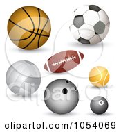 Poster, Art Print Of Digital Collage Of 3d Balls