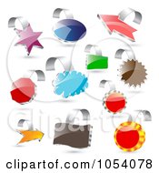 Poster, Art Print Of Digital Collage Of 3d Colorful And Shiny Labels