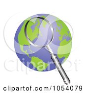 Poster, Art Print Of Magnifying Glass Searching Earth