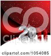 Poster, Art Print Of Red And White 3d 2011 New Year Background