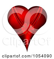 Poster, Art Print Of Bow And Ribbon On A Red Heart