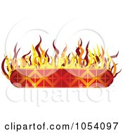Poster, Art Print Of Fiery Banner Label