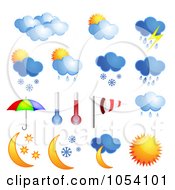 Poster, Art Print Of Digital Collage Of 3d Weather Icons