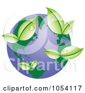 Poster, Art Print Of Dewy Green Leaves Sprouting On Earth