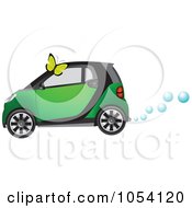 Butterfly And A Green Hydrogen Car