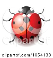 Royalty Free Vector Clip Art Illustration Of A Heart Shaped Ladybug by vectorace #COLLC1054133-0166