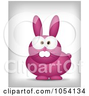 Royalty Free Vector Clip Art Illustration Of A Pink Bunny by vectorace