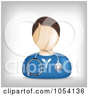 Royalty Free Vector Clip Art Illustration Of A Male Medic Avatar by vectorace