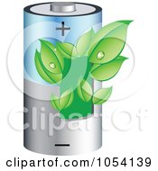 Poster, Art Print Of Dewy Green Leaves Growing On A Battery