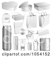 Poster, Art Print Of Digital Collage Of 3d Packaging Items