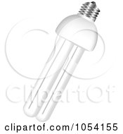 Royalty Free Vector Clip Art Illustration Of A Fluorescent Light Bulb by vectorace