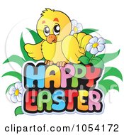 Poster, Art Print Of Chick On A Happy Easter Greeting