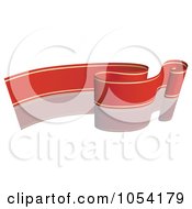 Poster, Art Print Of Red And Gold Ribbon Banner With A Reflection - 10
