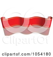 Poster, Art Print Of Red And Gold Ribbon Banner With A Reflection - 3