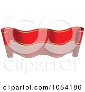 Royalty Free Vector Clip Art Illustration Of A Red And Gold Ribbon Banner With A Reflection 4